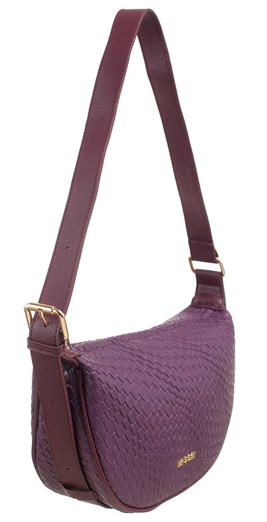 WOVEN DESIGN SADDLE BAG - Pursenalities_uk