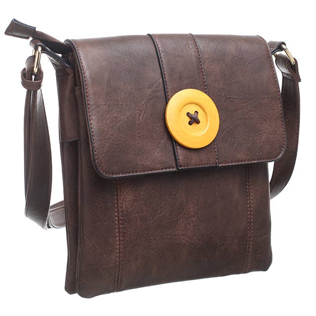 Two-Pocket Button Shoulder Bag - Pursenalities_uk