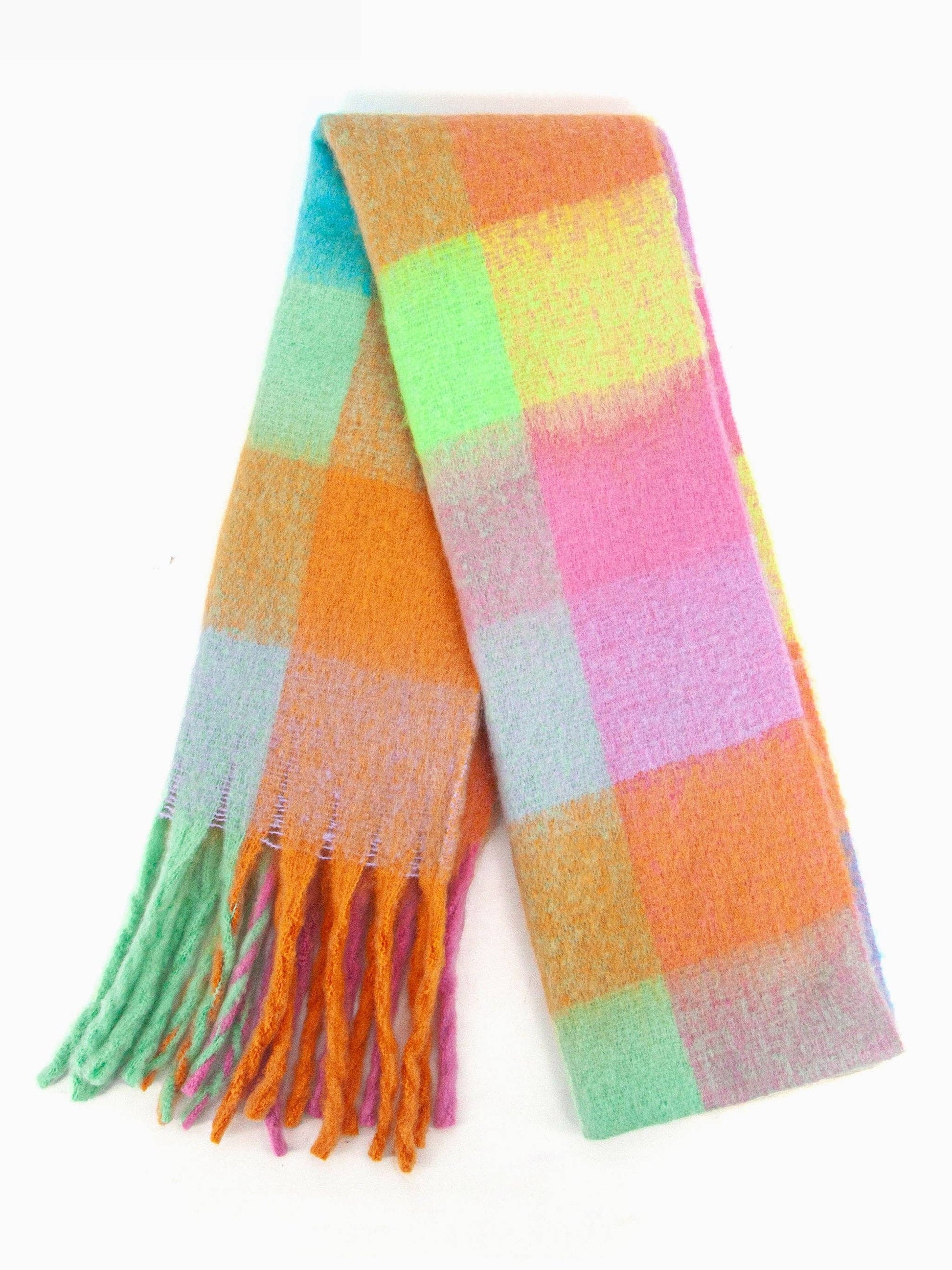 Allie Heavyweight Scarf - Pastel, Square Colour Block - Pursenalities_uk