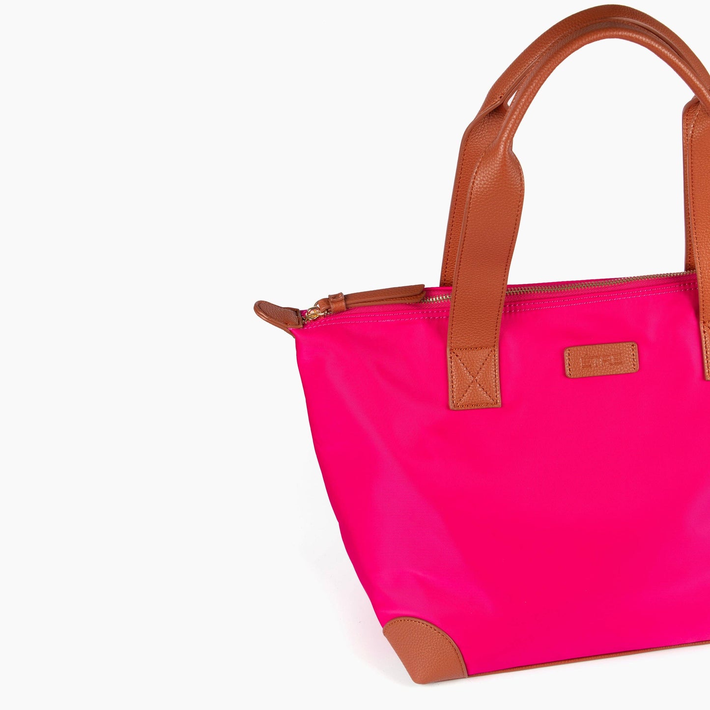 Harlowe Classic Tote Bag - Pink, Nylon/PU