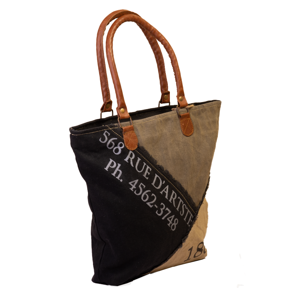 'Rue D'artste' Vintage Canvas Shopper (604) - Pursenalities_uk