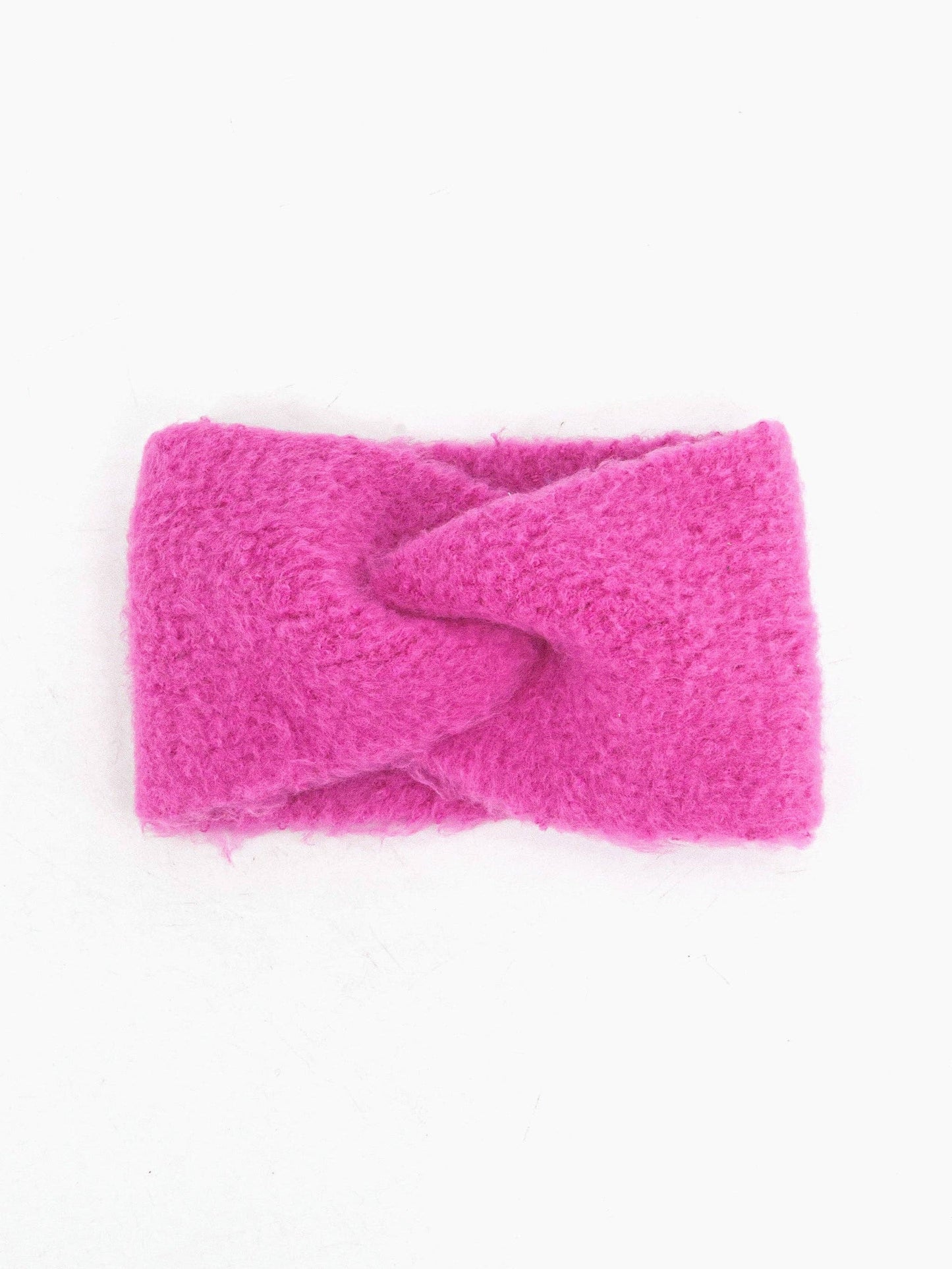 Bekka Twist Front Headband - Hot Pink, Plain Textured - Pursenalities_uk