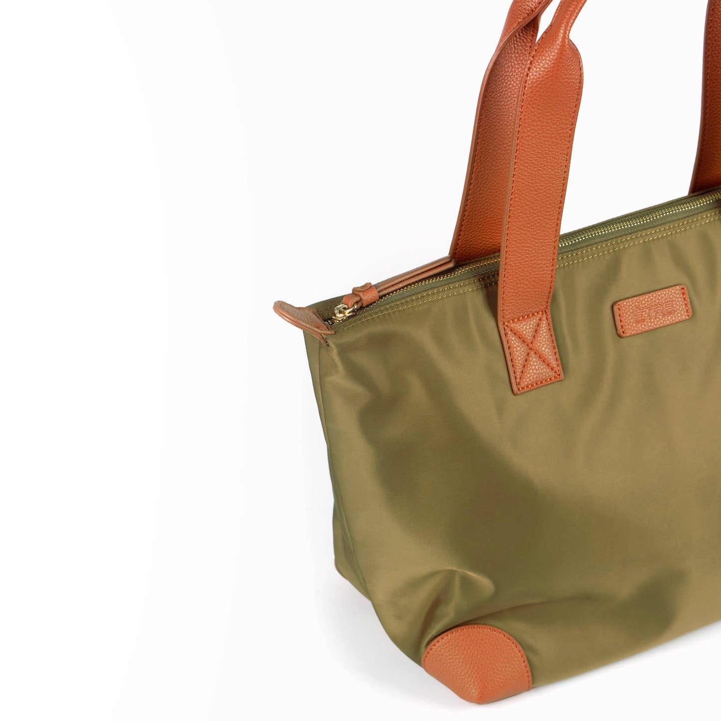 Harlowe Classic Tote Bag - Khaki, Nylon/PU