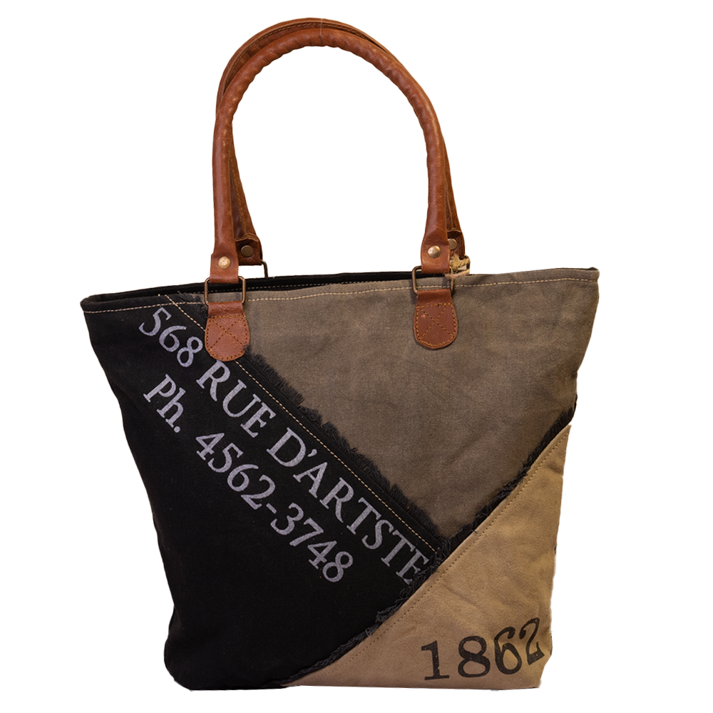 'Rue D'artste' Vintage Canvas Shopper (604) - Pursenalities_uk