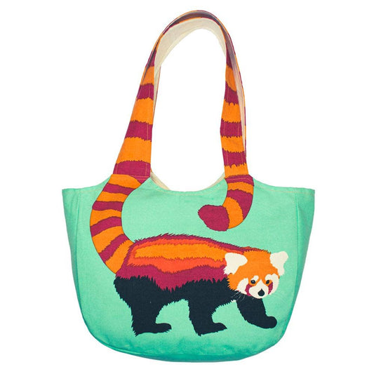 Shoulder Bag, Cotton, Red Panda - Pursenalities_uk