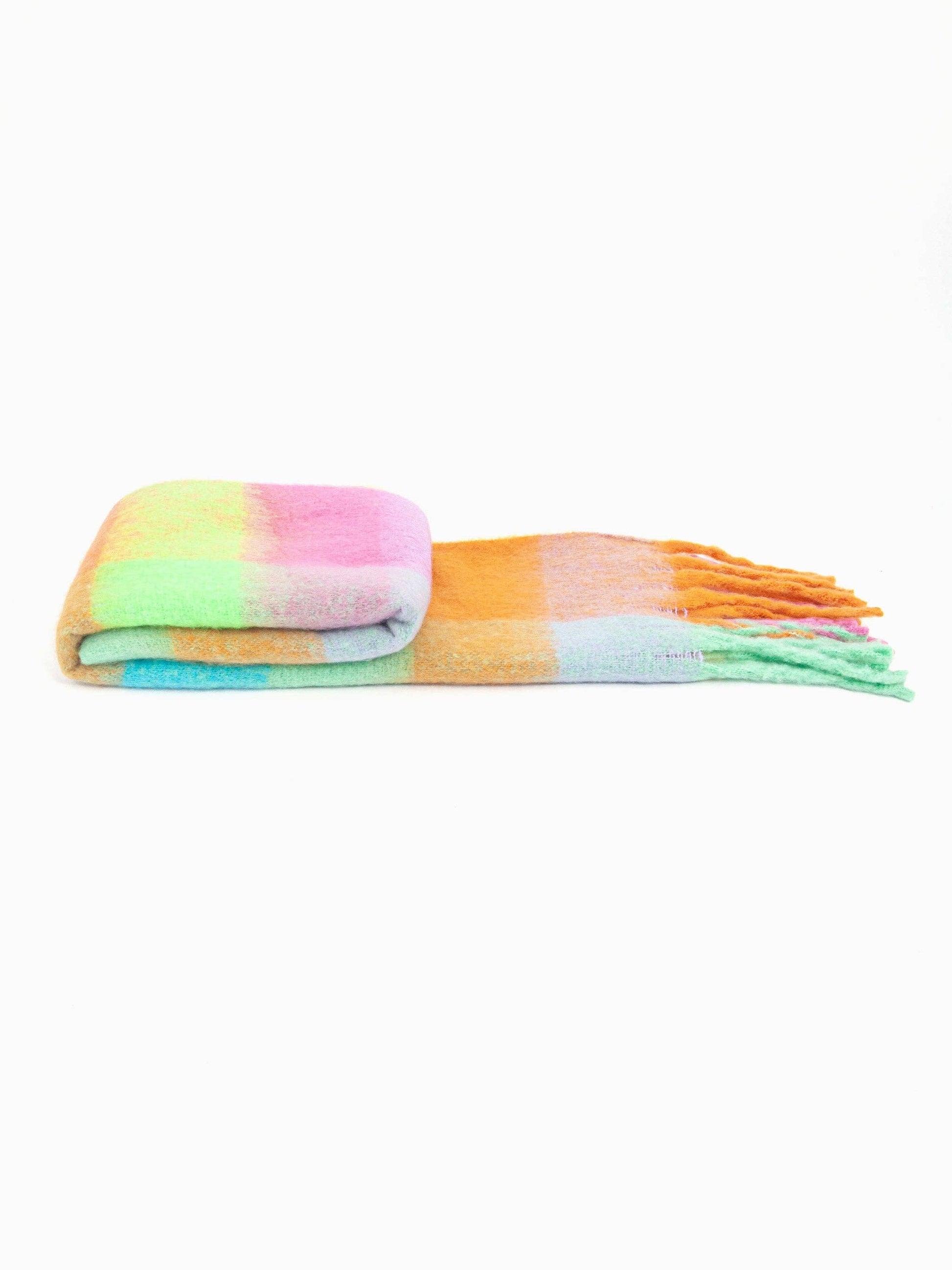 Allie Heavyweight Scarf - Pastel, Square Colour Block - Pursenalities_uk