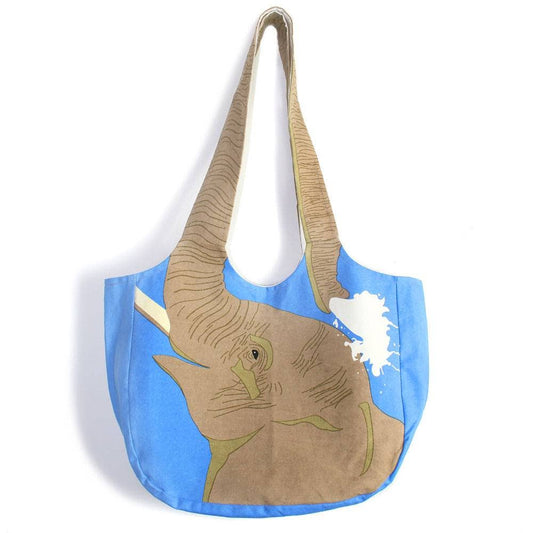 Shoulder Bag, Cotton, Elephant - Pursenalities_uk