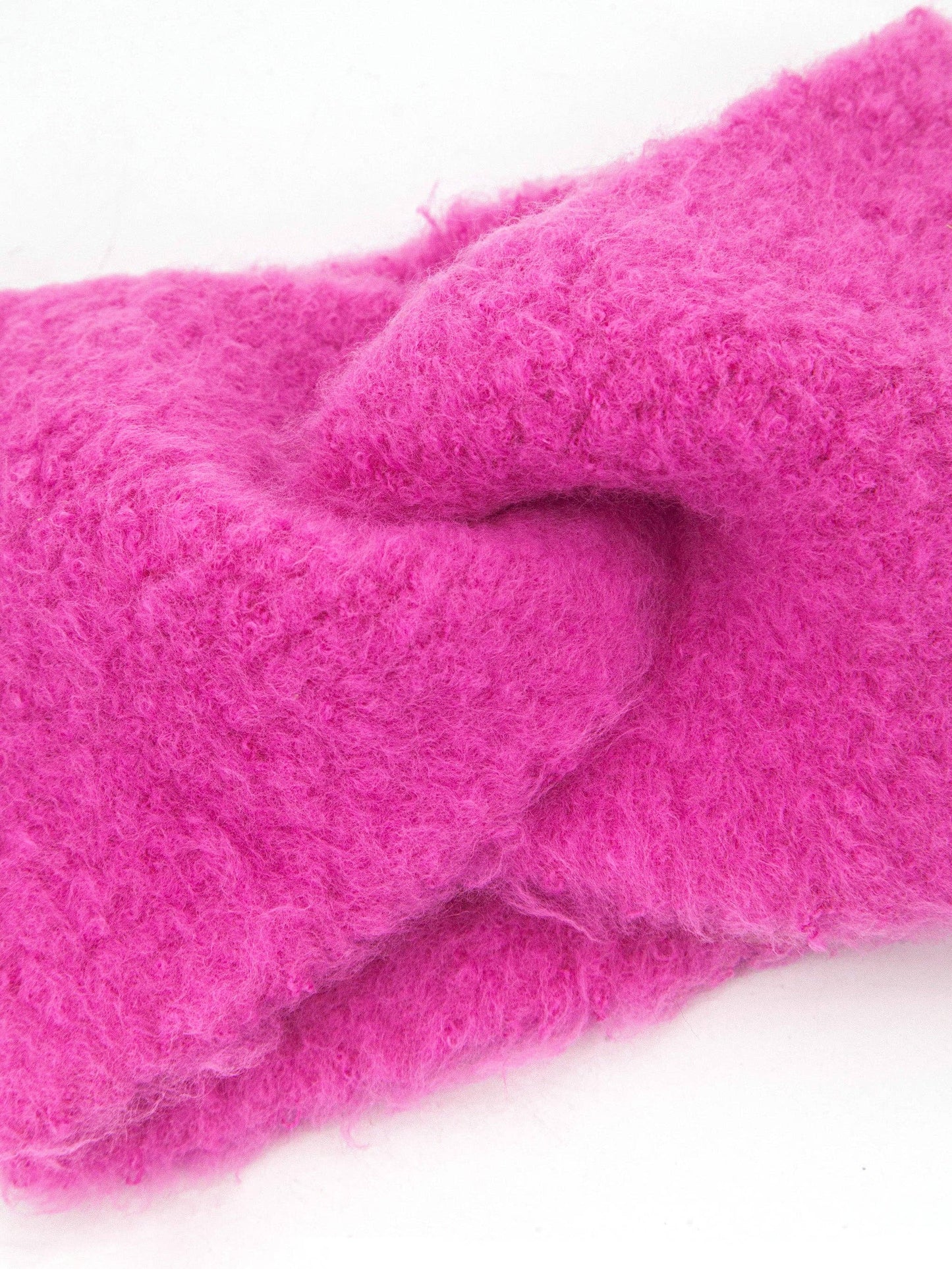 Bekka Twist Front Headband - Hot Pink, Plain Textured - Pursenalities_uk