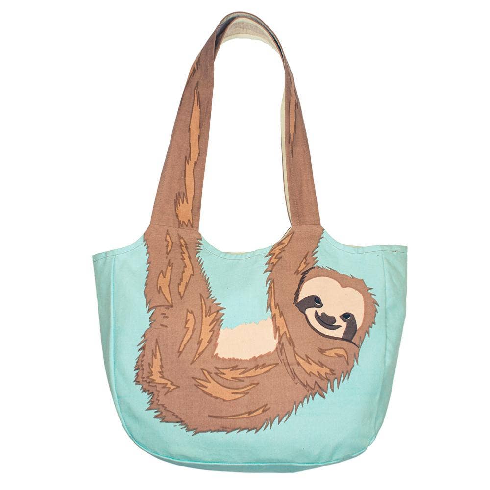 Shoulder Bag, Cotton, Sloth - Pursenalities_uk