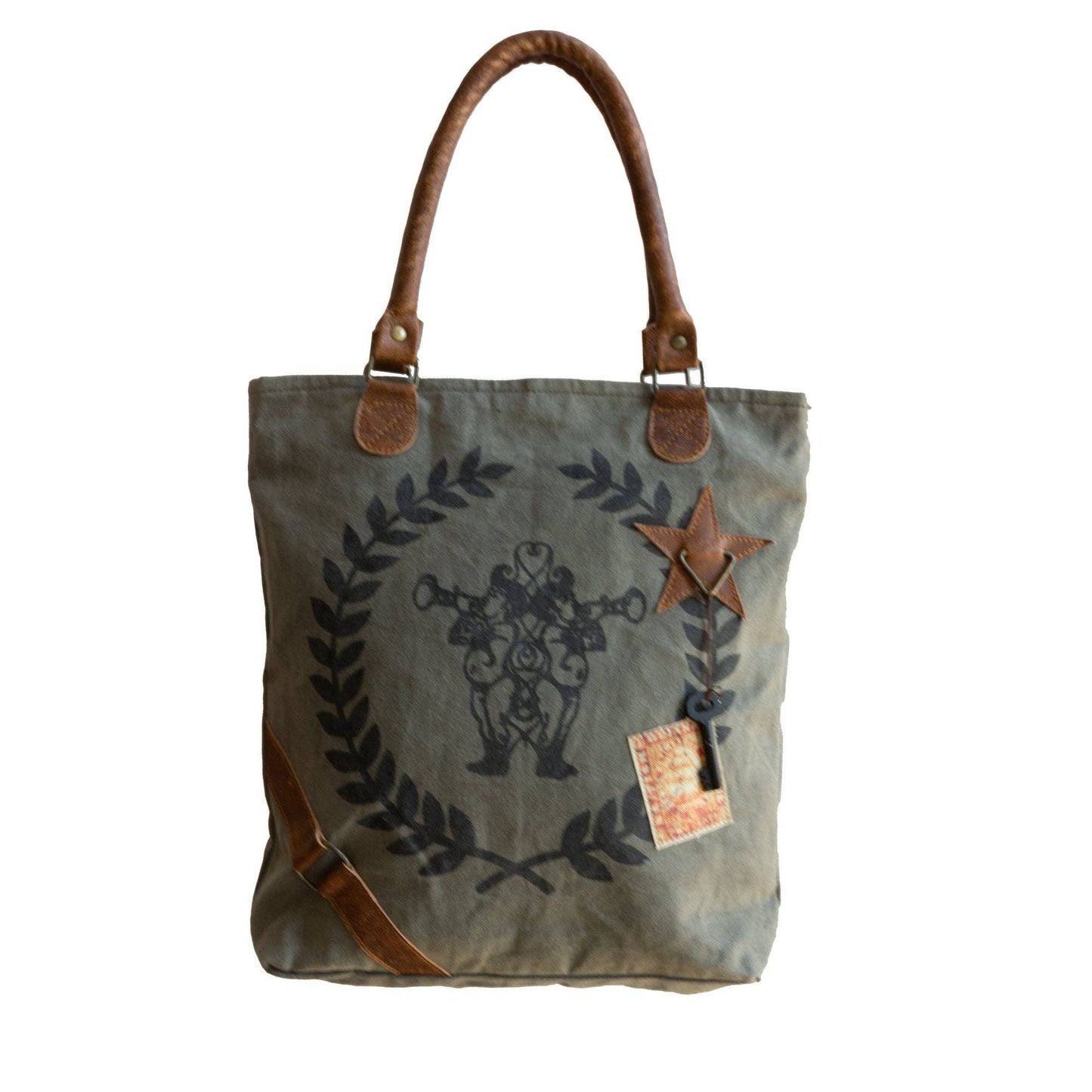 Cherubs Vintage Upcycled Canvas Tote (110) - Pursenalities_uk