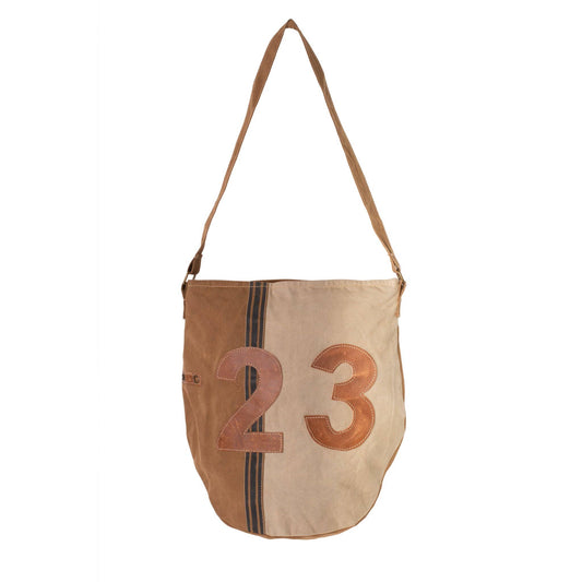 '23' Upcycled Canvas Bucket Shoulder Bag (401) - Pursenalities_uk