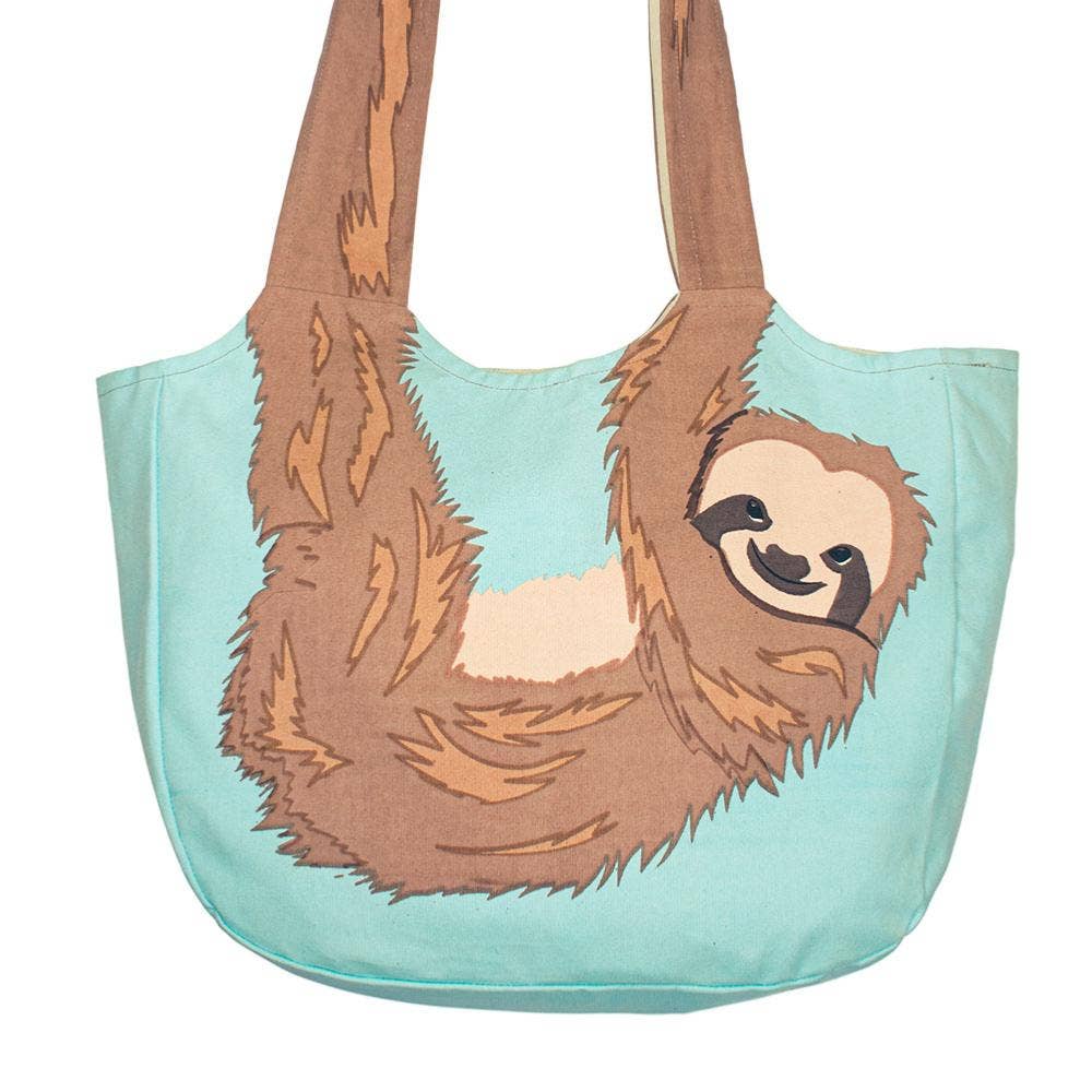 Shoulder Bag, Cotton, Sloth - Pursenalities_uk