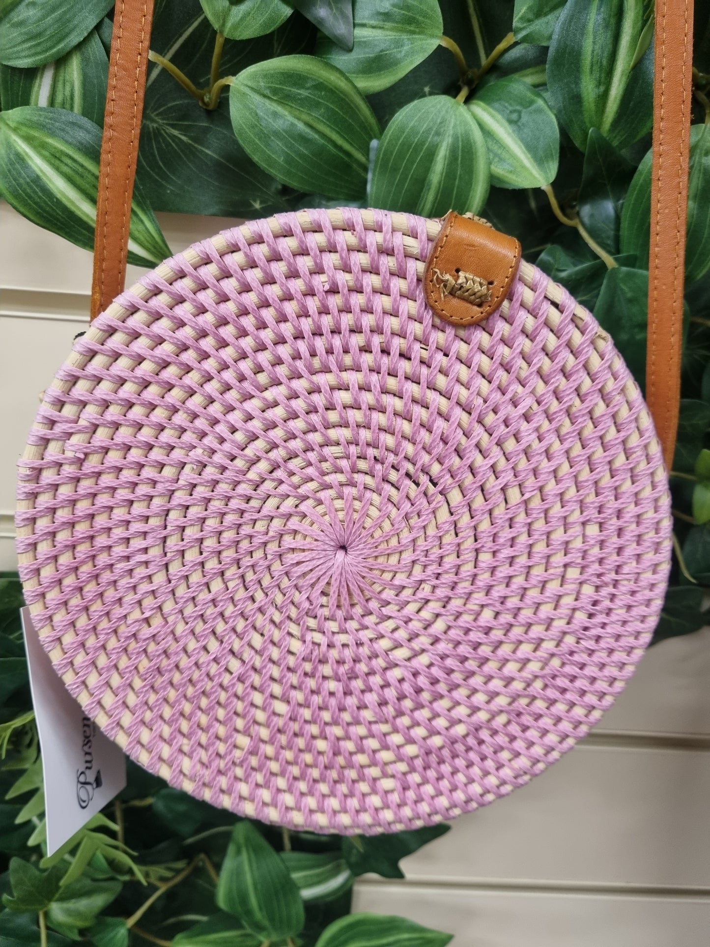 The Bali Collection circular Rattan handbag