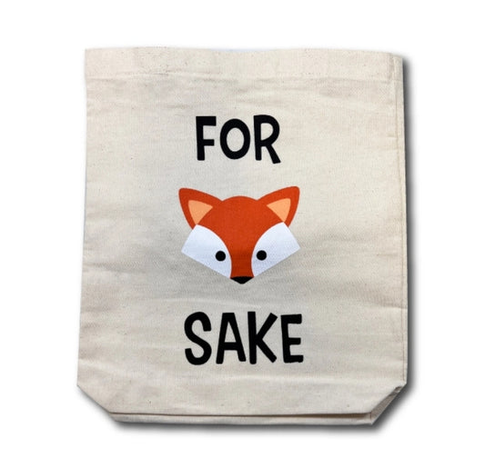 Canvas shopping tote bag - fox