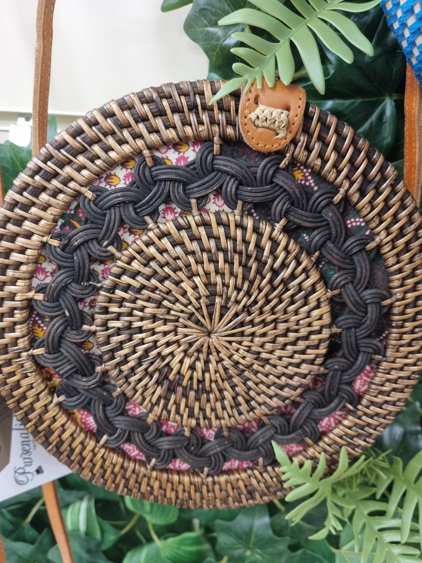 The Bali Collection circular Rattan handbag