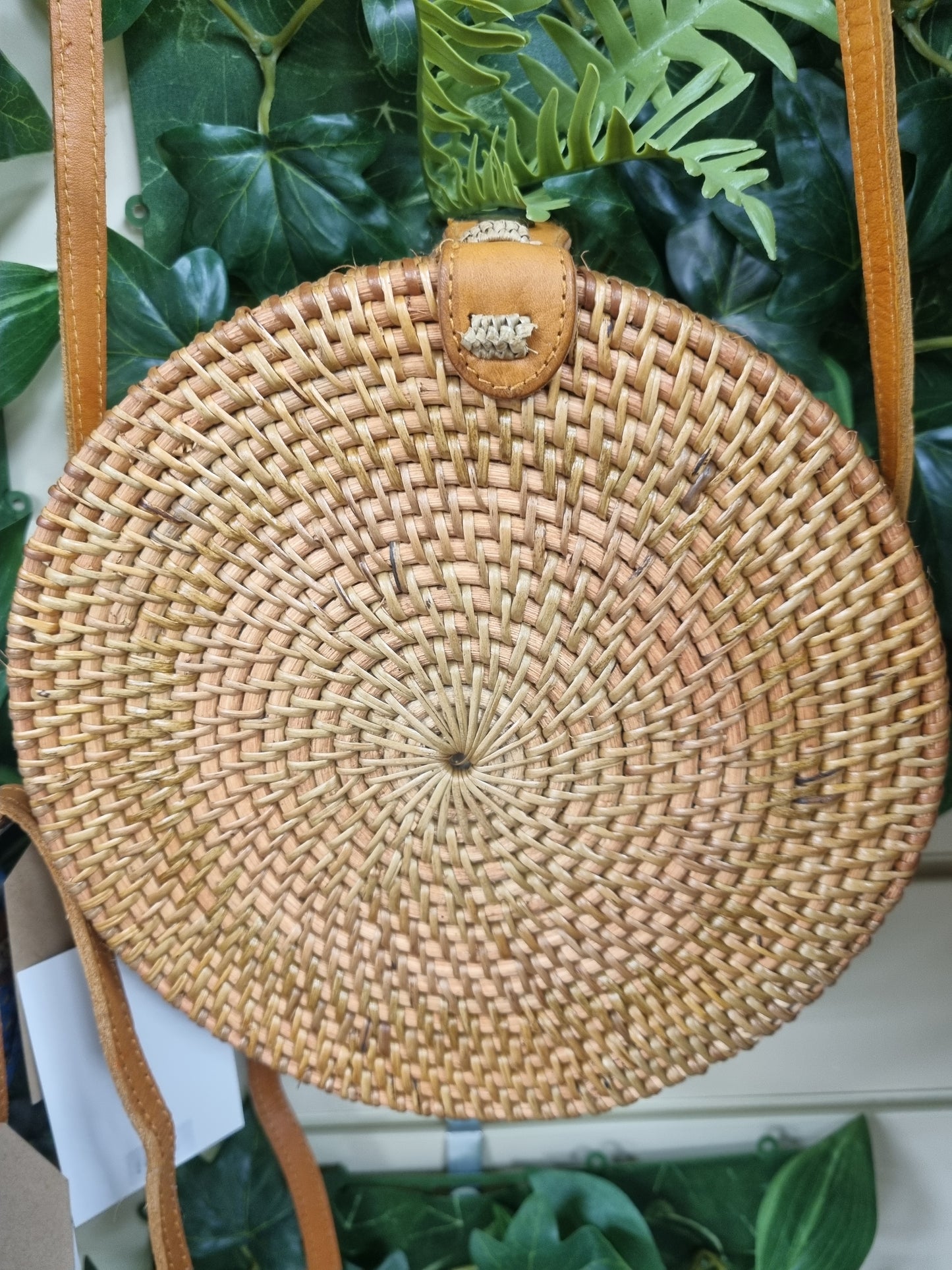 The Bali Collection circular Rattan handbag